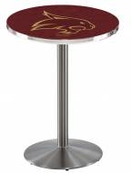 Texas State Bobcats Stainless Steel Bar Table with Round Base