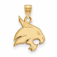 Texas State Bobcats Sterling Silver Gold Plated Medium Pendant