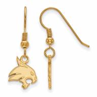 Texas State Bobcats Sterling Silver Gold Plated Small Dangle Earrings
