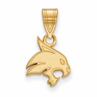 Texas State Bobcats Sterling Silver Gold Plated Small Pendant