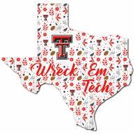 Texas Tech Red Raiders 12" Floral State Sign