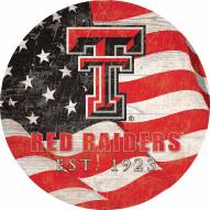 Texas Tech Red Raiders 12" Team Color Flag Circle Sign