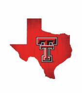 Texas Tech Red Raiders 12" Team Color Logo State Sign