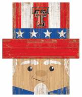 Texas Tech Red Raiders 19" x 16" Patriotic Head