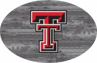 Texas Tech Red Raiders 46" Distressed Wood Oval Sign
