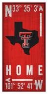 Texas Tech Red Raiders 6" x 12" Coordinates Sign