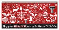 Texas Tech Red Raiders 6" x 12" Merry & Bright Sign