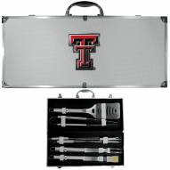 Texas Tech Red Raiders 8 Piece Stainless Steel BBQ Set w/Metal Case