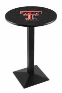 Texas Tech Red Raiders Black Wrinkle Pub Table with Square Base