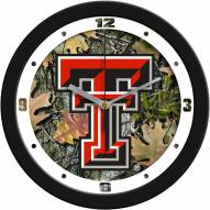 Texas Tech Red Raiders Camo Wall Clock