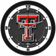 Texas Tech Red Raiders Carbon Fiber Wall Clock