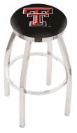 Texas Tech Red Raiders Chrome Swivel Bar Stool with Accent Ring
