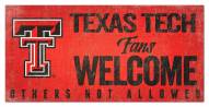 Texas Tech Red Raiders Fans Welcome Sign