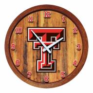 Texas Tech Red Raiders "Faux" Barrel Top Wall Clock