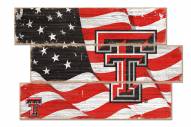 Texas Tech Red Raiders Flag 3 Plank Sign