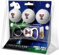 Texas Tech Red Raiders Golf Ball Gift Pack with Key Chain