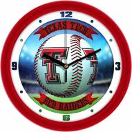 Texas Tech Red Raiders Home Run Wall Clock