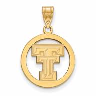 Texas Tech Red Raiders Sterling Silver Gold Plated Medium Pendant