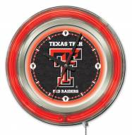 Texas Tech Red Raiders Neon Clock