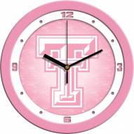 Texas Tech Red Raiders Pink Wall Clock
