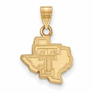 Texas Tech Red Raiders Sterling Silver Gold Plated Small Pendant