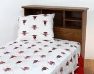 Texas Tech Red Raiders White Bed Sheets