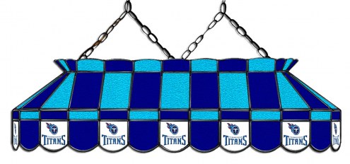 Tennessee Titans NFL Team 40&quot; Rectangular Stained Glass Shade