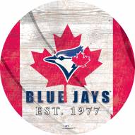 Toronto Blue Jays 12" Team Color Flag Circle Sign