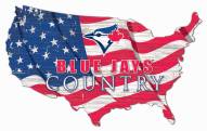Toronto Blue Jays 15" USA Flag Cutout Sign