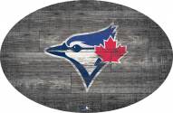 Toronto Blue Jays 46" Distressed Wood Oval Sign