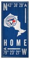 Toronto Blue Jays 6" x 12" Coordinates Sign
