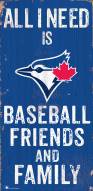 Toronto Blue Jays 6" x 12" Friends & Family Sign