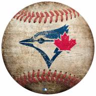 Toronto Blue Jays Baseball Shaped Sign