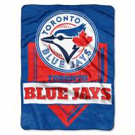 Toronto Blue Jays Home Plate Plush Raschel Blanket