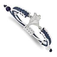 Toronto Blue Jays Stainless Steel Adjustable Cord Bracelet