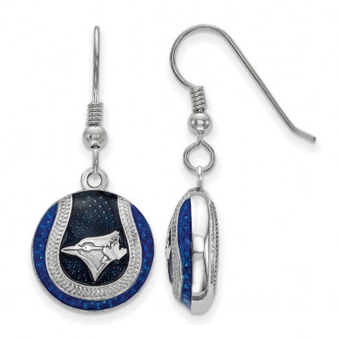 Toronto Blue Jays Sterling Silver Dangle Earrings