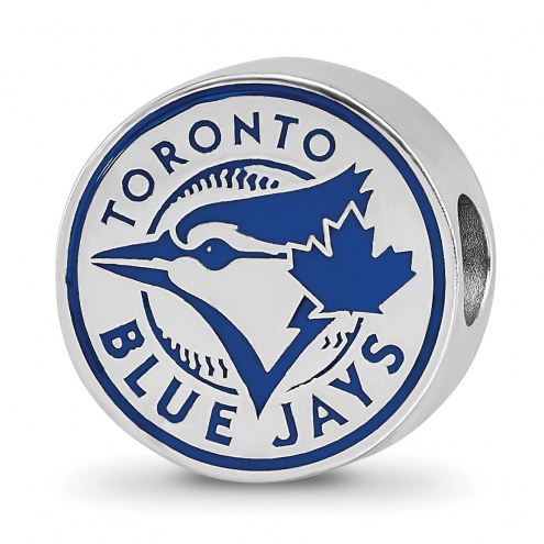 Toronto Blue Jays Sterling Silver Enameled Bead