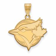 Toronto Blue Jays Sterling Silver Gold Plated Large Pendant