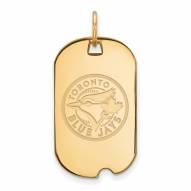 Toronto Blue Jays Sterling Silver Gold Plated Small Dog Tag