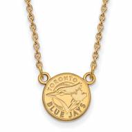 Toronto Blue Jays Sterling Silver Gold Plated Small Pendant Necklace