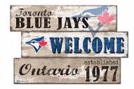 Toronto Blue Jays Welcome 3 Plank Sign