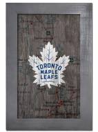 Toronto Maple Leafs 11" x 19" City Map Framed Sign