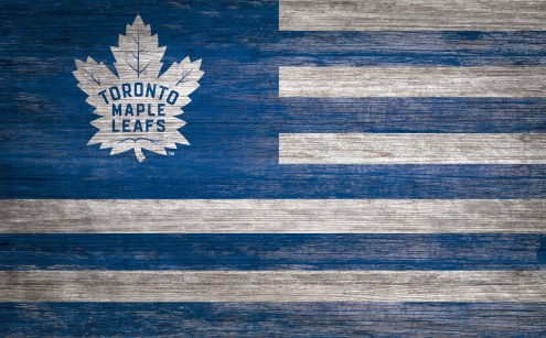 Toronto Maple Leafs 11&quot; x 19&quot; Distressed Flag Sign