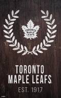Toronto Maple Leafs 11" x 19" Laurel Wreath Sign