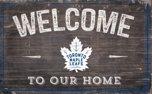 Toronto Maple Leafs 11&quot; x 19&quot; Welcome to Our Home Sign