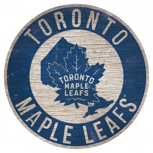 Toronto Maple Leafs 12&quot; Circle with State Sign