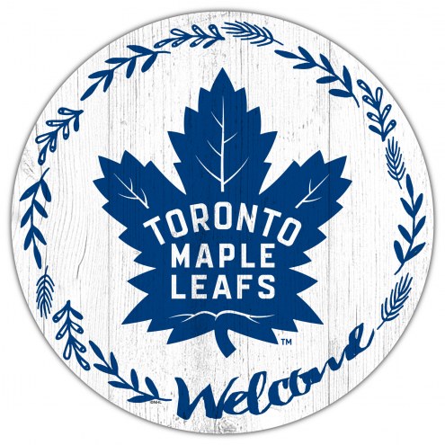 Toronto Maple Leafs 12&quot; Welcome Circle Sign
