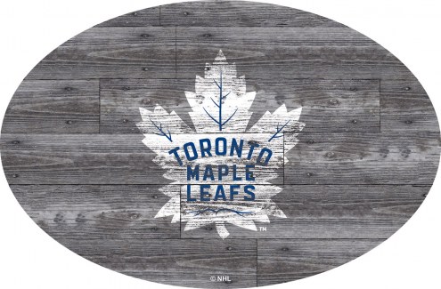 Toronto Maple Leafs 46&quot; Distressed Wood Oval Sign