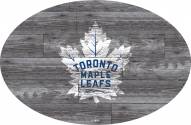 Toronto Maple Leafs 46" Distressed Wood Oval Sign