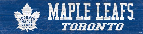 Toronto Maple Leafs 6&quot; x 24&quot; Team Name Sign